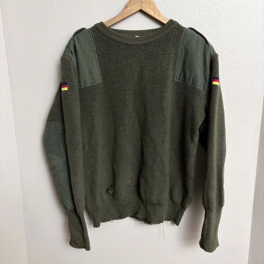 German Military‎ Commando Sweater XL Vintage Distressed Wool Army Pullover